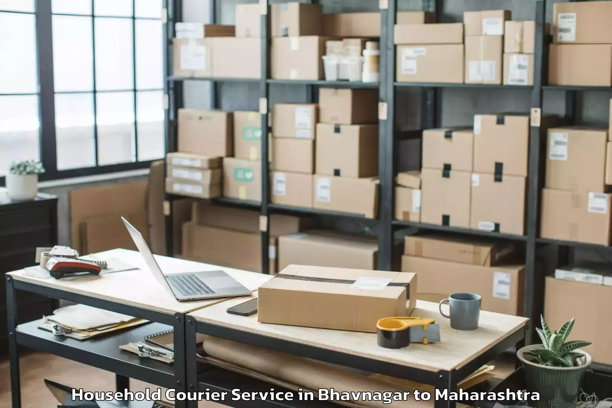 Easy Bhavnagar to Kolhapur Household Courier Booking